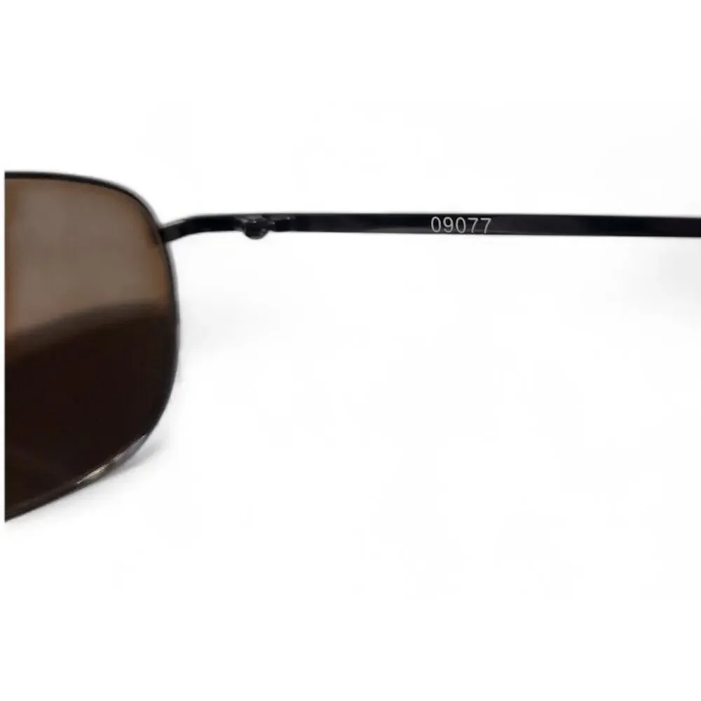 Zoom Sun Sport Metal Sunglasses 09077 Wrap Around Brown Aviators - Men's/Unisex